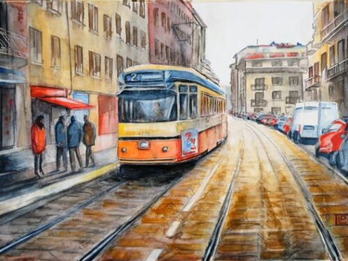 “Tram linea 2, attraversa Milano, dal centro ai Navigli”, lirica di Claudio Arzani